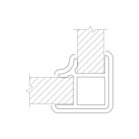 Кут універсальний для цоколя ПВХ Scilm, 90°, H=100 мм, алюміній браш