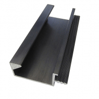 Врізний профіль-ручка PR-9, 18 мм, L=5 м, чорний фактура, Elite