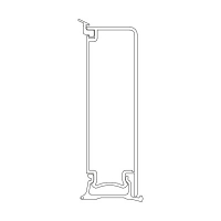 Плінтус прямокутний Н=80 L=3900, алюміній анодований