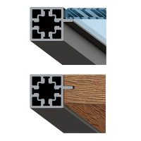 Профіль Cadro Glass/боковий/профіль полиці, під паз, 3000 мм, матовий чорний (9298794) Hettich