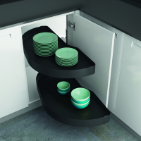 Кутовий механізм Salso 200 з Silent System, ширина фасаду 600 мм, лівий, антрацит (22188) Hettich