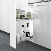 Карго LARIO 100 2-уровневый, в ширину корпус 150 мм, хром (9381018) Hettich