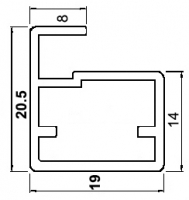 Профиль рамочный Е-10 L=5,5 м, шампань, Elite