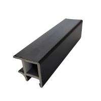 Кут універсальний для цоколя ПВХ Scilm, 90°, H=120 мм, чорний матовий