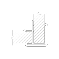 Кут зовнішній для цоколя Scilm, 90°, H=150 мм, нержавіюча сталь