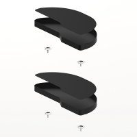 Комплект полок Salso 200, ширина 600 мм, правый, антрацит (9381068) Hettich