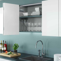 Комплект WingLine L Kitchen Push to move, 1 дверь, без нижней, 12 кг, левый, 300-450 мм, серый (20629)