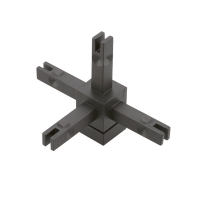 З'єднувальний елемент Cadro, 4-х сторонній, з регулюванням по висоті, 3D, чорний матовий (9298835) Hettich