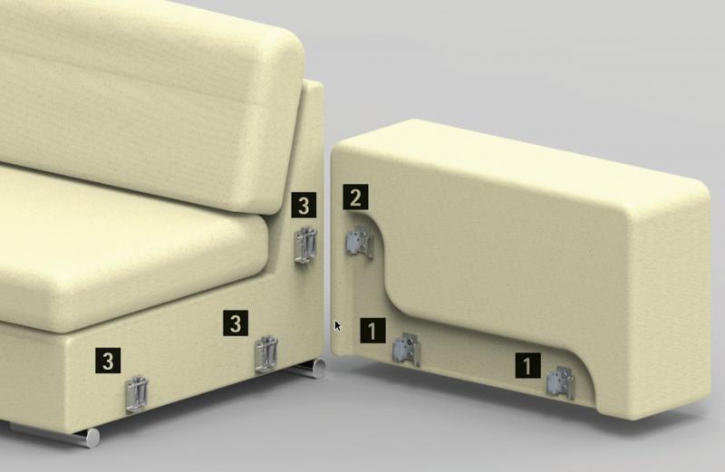 Розумно розділяйте та збирайте м’які меблі. CoFix від Hettich