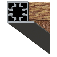 Профіль Cadro для полки, 3000 мм, чорний матовий (9298792) Hettich