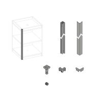 Комплект для вертикального соединения FurnSpin Cadro, матовый черный (9360945) Hettich
