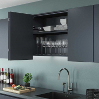 Комплект Kitchen WingLine L v2.0 для левой двери, без нижнего профиля, 2 створки, в сером цвете (15811) Комплект Kitchen WingLine L v2.0 для левой двери, без нижнего профиля, 2 створки, в сером цвете (15811)