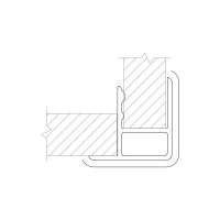 Кут зовнішній для цоколя ПВХ Scilm, 90°, H=100 мм, чорний матовий