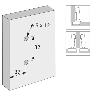Монтажна планка Sensys D=3 мм, з єврогвинтами Ø 5 x 12 мм, чорний обсидіан (9091801)