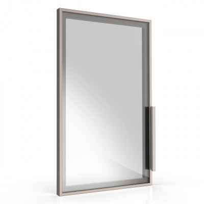 Профиль рамочный Е-10R с ручкой H1100 мм левая (М05) L=3,0 м, черный фактура, Elite