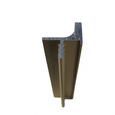 Врезной профиль-ручка PR-6, 18 мм, L=5 м, латунь фактура, Elite