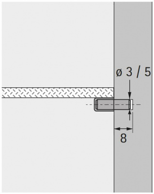 Полкодерж/стекло с прозр. кол. d=5 (79709)