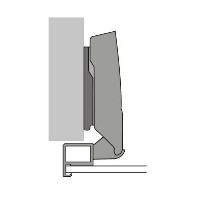Петля Sensys 8631i Alu черный обсидиан, с доводчиком, откр. 95°, накладная (9091224) Hettich