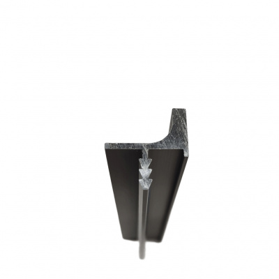 Врезной профиль-ручка PR-6, 18 мм, L=5 м, шампань фактура, Elite