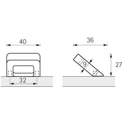 Ручка Buena 32 мм, L40 мм, мідь глянцева (9207444)