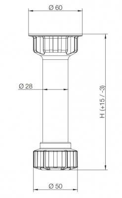 Ножка кухонная H=120 мм, Sсilm