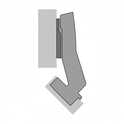 Петля с доводчиком Sensys 8639i углов. W45, черная (9091747)