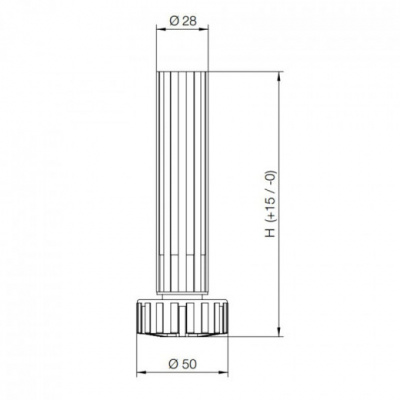 Ножка кухонная H=150 к-т, Sсilm