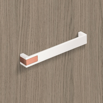 Ручка Intra 192 мм, L204 мм, білий матовий/мідь (9207483)