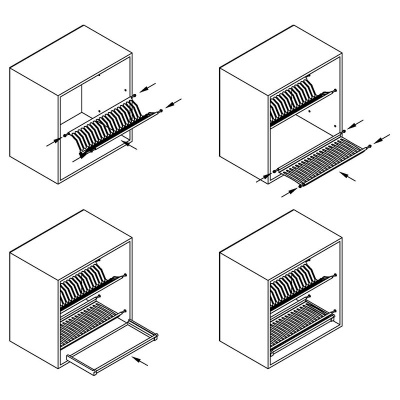 Сушка для посуду 600 мм, нержавіюча сталь