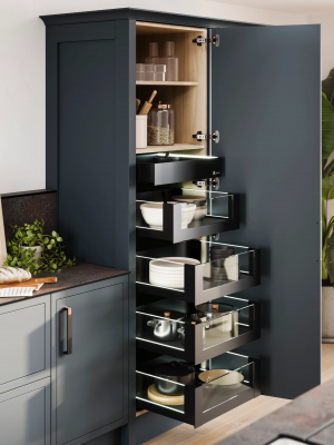 AvanTech YOU Inlay Light Tower, ширина 1000 мм, с LED освещением, Quadro YOU ​​Silent System, антрацит (22666) Hettich