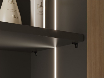 Полкодержатель K-Line д/стекла d=5мм, черный никель (10208030YQ)