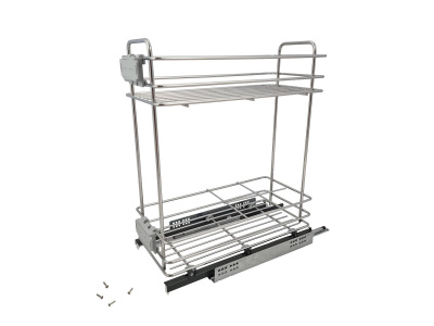 Карго FBM нижнего крепления, корпус 300 мм, хром, направляющие Salice, Made in Italy