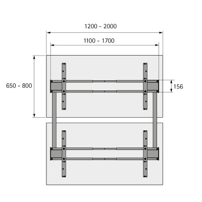 Комплект стола Steelforce Pro 670 SLS Bench, с электрорегулировкой высоты, белый (9311400) Hettich