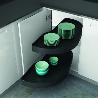 Комплект полиць Salso 200, ширина 600 мм, правий, антрацит (9381068) Hettich