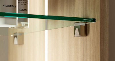 Полицетримач Kubic д/скла 4-8мм, під саморіз, нікель, Italiana Ferramenta