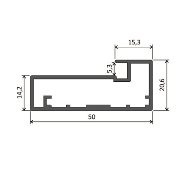 Профиль рамочный Е-4 L=5,5 м, шампань, Elite
