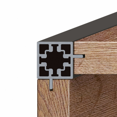 Профіль Cadro кутовий під паз, 3000 мм, матовий чорний (9352711) Hettich