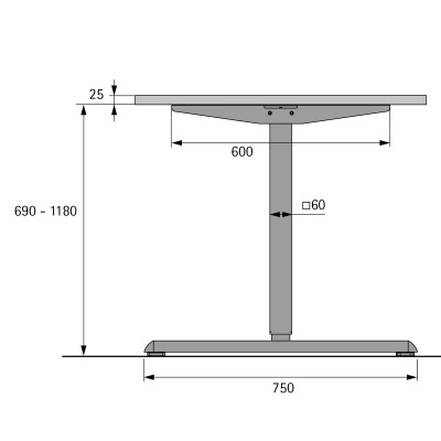 Комплект стола Steelforce Pro 300, з електрорегулюванням висоти, білий (9309792) Hettich