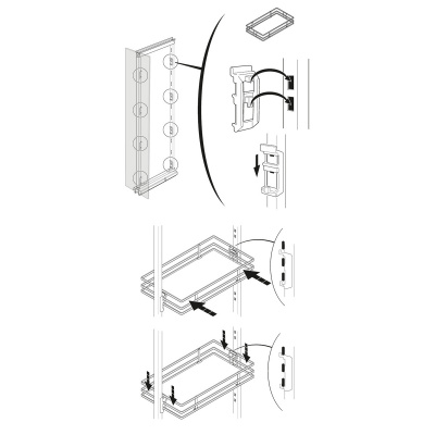 Полиця Olona 400, ширина 300 мм, антрацит (9381006) Hettich