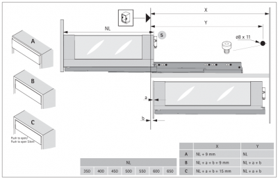 Комплект LED освещения для ящика AvanTech YOU Inlay (9305747)