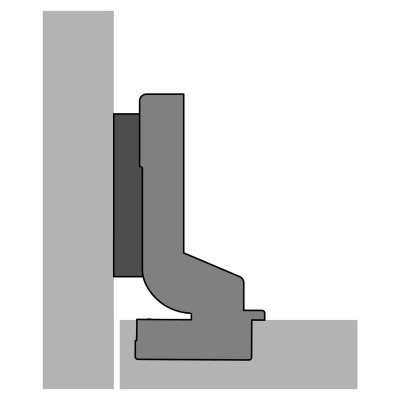 Петля Veosys 105° из нержавеющей стали, с доводчиком, внутренняя (9289595)