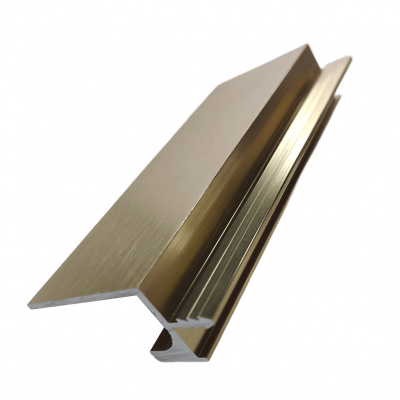 Врезной профиль-ручка PR-8, 18 мм, L=5 м, латунь фактура, Elite