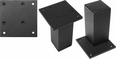 Ножка алюминиевая Н=100, чорная матовая