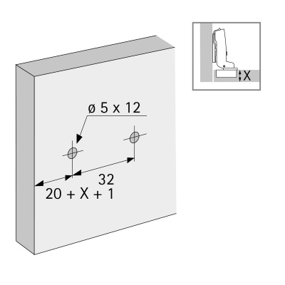 Монтажная планка линейная Sensys/Intermat D=3 мм, с евровинтами Ø 5 x 12 мм, с эксцентриком (9133875)