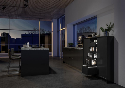 AvanTech YOU Inlay Light Tower, ширина 450 мм, з LED освітленням, Quadro YOU Silent System, антрацит (22670) Hettich