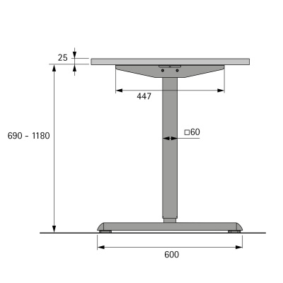 Комплект стола Steelforce Pro 300 slim, з електрорегулюванням висоти, білий (9309794) Hettich