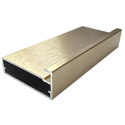 Профіль рамковий Е-9 L=5,5 м, латунь фактура, Elite