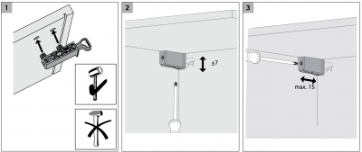 Підвіс для шафи SAH 130 під запресовку,  правий (1066279)