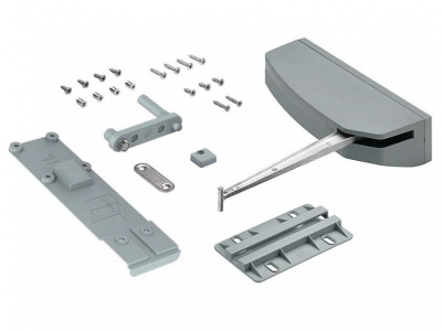 Механізм Push to move для правих дверей WingLine L, середній до 12 кг, стулка до 450 мм, сірий (9238101) Hettich