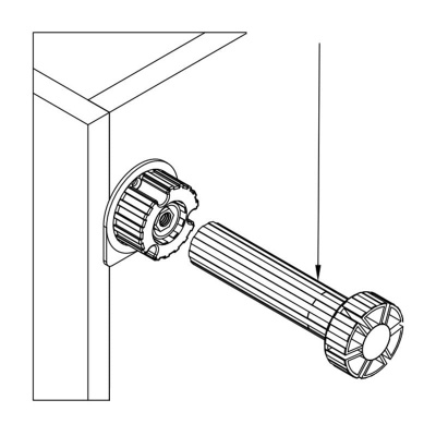 Ножка кухонная H=150 к-т, Sсilm